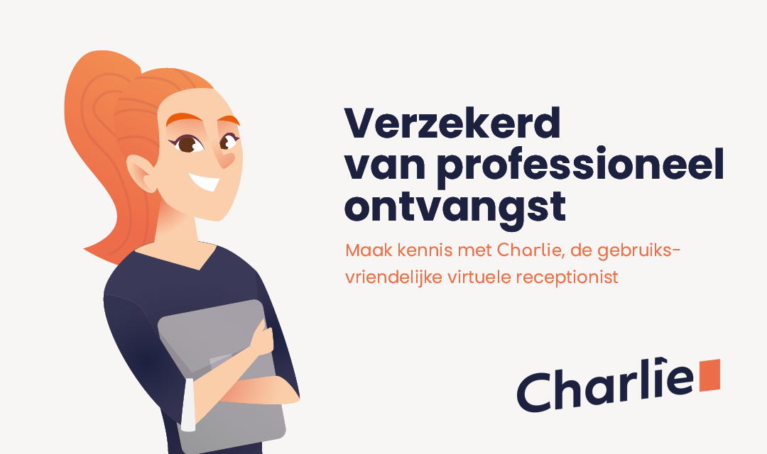 Charlie digitale receptie kiosk in een modern kantoorgebouw